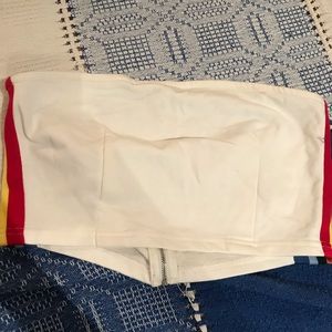 Honeypunch White/Rainbow Croptop